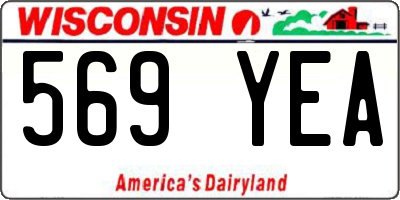 WI license plate 569YEA