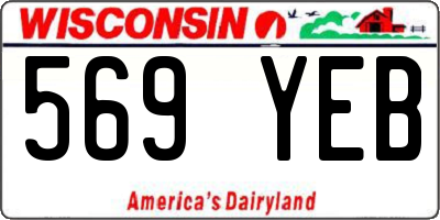 WI license plate 569YEB