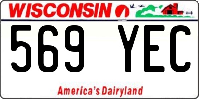 WI license plate 569YEC