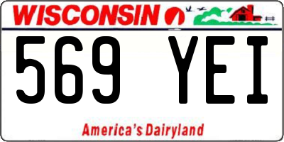 WI license plate 569YEI