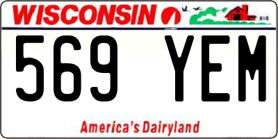 WI license plate 569YEM
