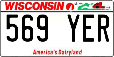WI license plate 569YER