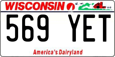 WI license plate 569YET