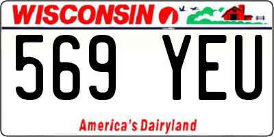 WI license plate 569YEU
