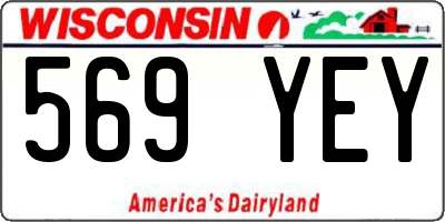 WI license plate 569YEY