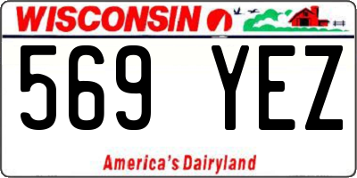 WI license plate 569YEZ