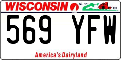 WI license plate 569YFW