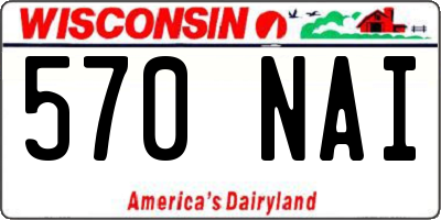 WI license plate 570NAI