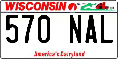 WI license plate 570NAL