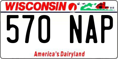 WI license plate 570NAP
