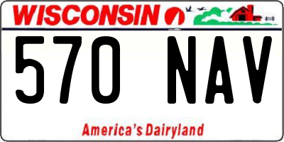 WI license plate 570NAV