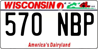 WI license plate 570NBP