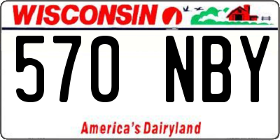 WI license plate 570NBY