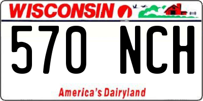 WI license plate 570NCH