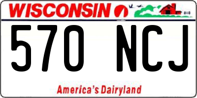 WI license plate 570NCJ