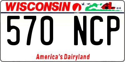 WI license plate 570NCP