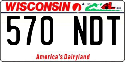 WI license plate 570NDT