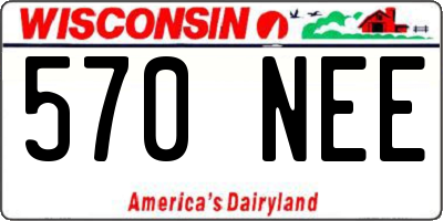WI license plate 570NEE