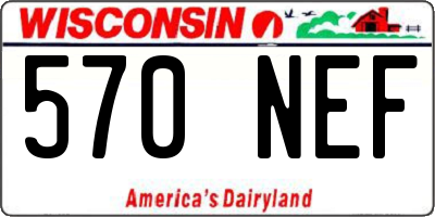 WI license plate 570NEF