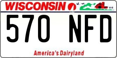 WI license plate 570NFD