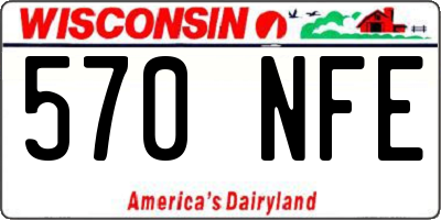 WI license plate 570NFE