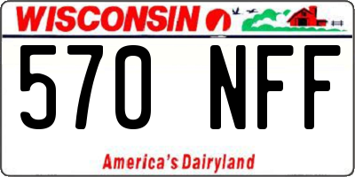 WI license plate 570NFF