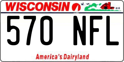 WI license plate 570NFL