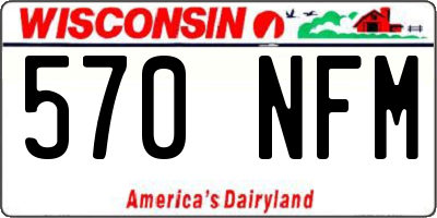 WI license plate 570NFM