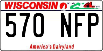 WI license plate 570NFP