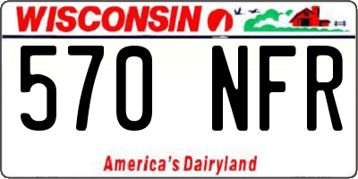 WI license plate 570NFR
