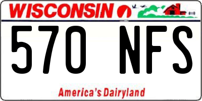 WI license plate 570NFS