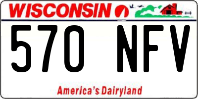 WI license plate 570NFV