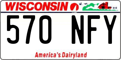 WI license plate 570NFY