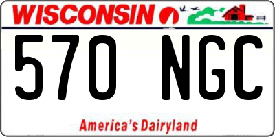WI license plate 570NGC