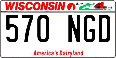 WI license plate 570NGD