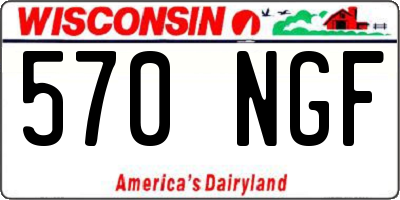 WI license plate 570NGF