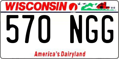 WI license plate 570NGG