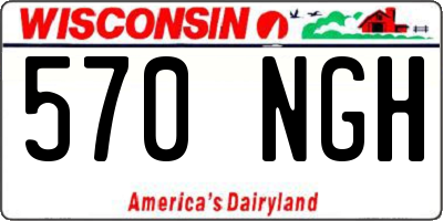 WI license plate 570NGH