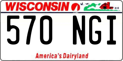 WI license plate 570NGI