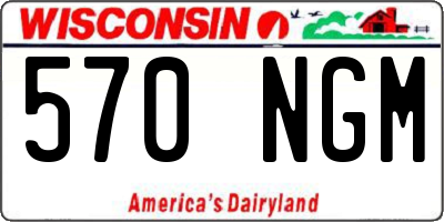 WI license plate 570NGM