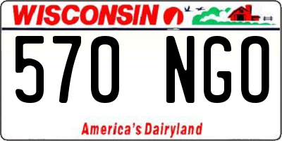 WI license plate 570NGO