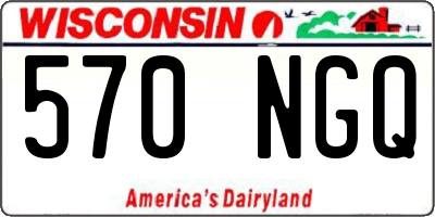 WI license plate 570NGQ