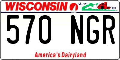 WI license plate 570NGR