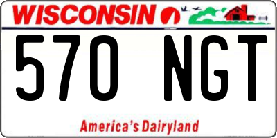 WI license plate 570NGT