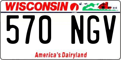 WI license plate 570NGV
