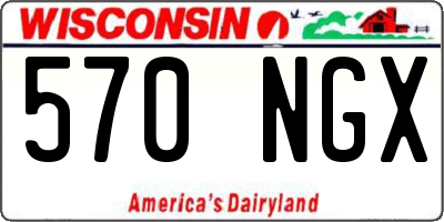 WI license plate 570NGX