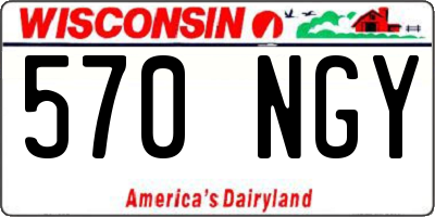 WI license plate 570NGY