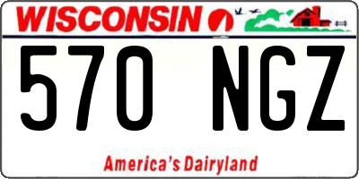 WI license plate 570NGZ