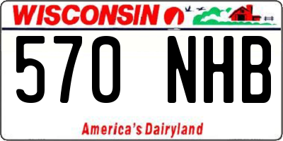 WI license plate 570NHB