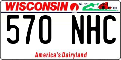 WI license plate 570NHC